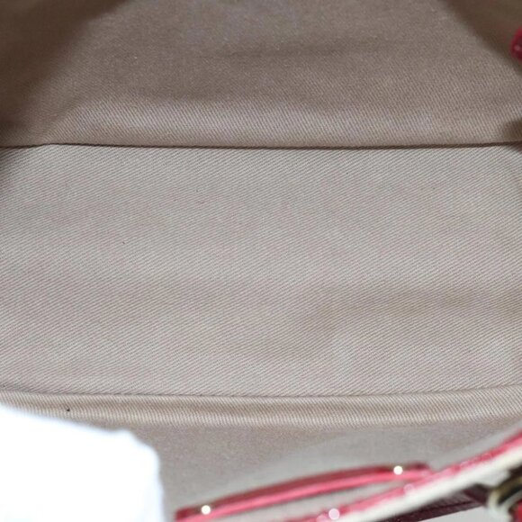 CELINE Macadam Canvas Hand Bag Beige Gold Auth 98068V - Picture 11 of 16